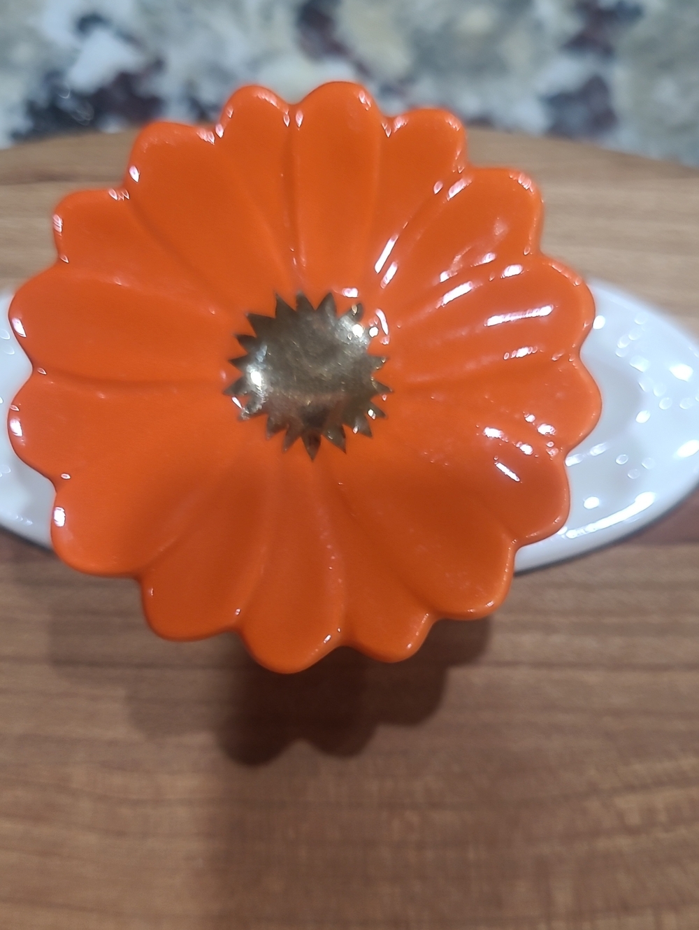 Nora Fleming Mini Attachment Orange "Flower Power" Gerber Daisy